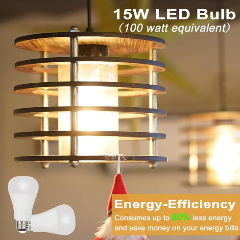 GREENIC 15 Watt Led Light Bulb, Small A19 E26 Base Led Bulbs 100 Watt Equivalent, 3000K Warm White Lightbulb, 120V 15W 1600lm Soft Light Bulbs for...
