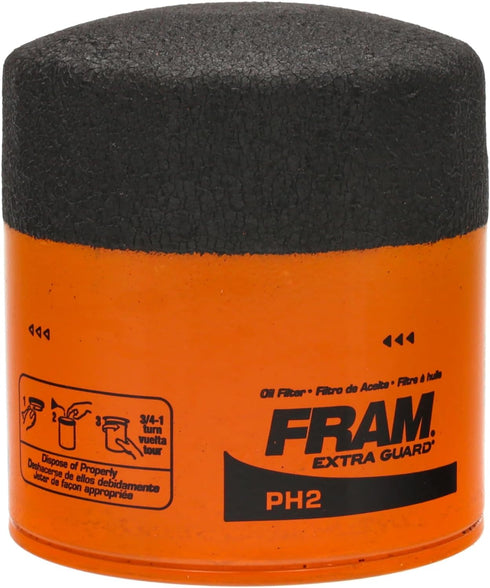 FRAM Extra Guard PH2, 10K Mile Change Automotive Replacement Interval Spin-On Engine Oil Filter for Select Vehicle Models...