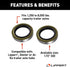 Lippert Replacement Double Lip Grease Seal for 1,250 to 8,000-lb. RV Trailer Axles, 1.72" Inner Diameter, 2-Pack - 122087...