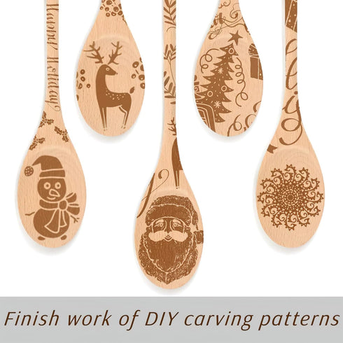 HANSGO 3PCS 12 Inch Long Wooden Spoons, Long Handle Wooden Cooking Mixing Oval Spoons Tasting Spoons Large Cooking Spoons...