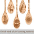 HANSGO 3PCS 12 Inch Long Wooden Spoons, Long Handle Wooden Cooking Mixing Oval Spoons Tasting Spoons Large Cooking Spoons...