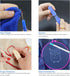 SelfTek 12 Piece Punch Needle Embroidery Kits, Embroidery Pen Needle Punch kit- Finger Protectors Craft Tools with Storage Box for Embroidery Flos...