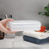 JUXYES Plastic Sterilizing Tray for Nail Art Accessories Tools, Portable Nail Art Tool Sterilizer Tray with Strainer, Fully Transparent Storage Bo...