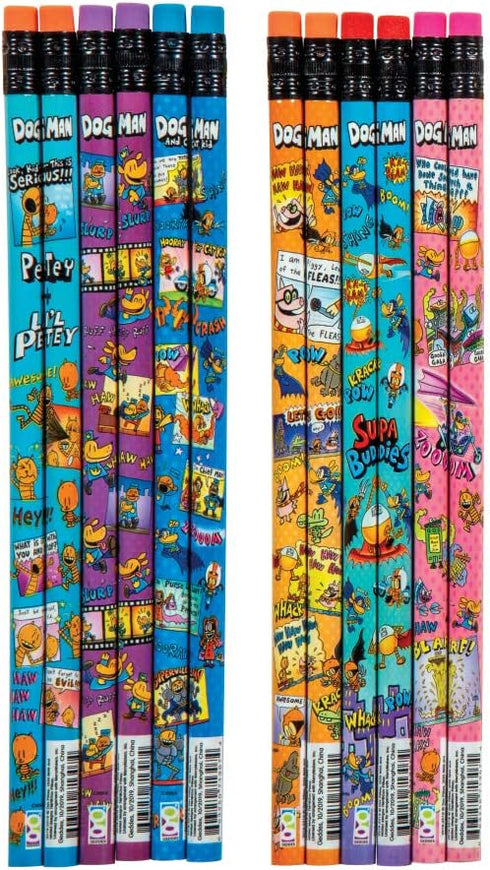 Raymond Geddes Dog Man Pencils With Erasers (Pack of 36)...