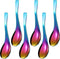 6 Pieces Rainbow Soup Spoon Colorful Stainless Steel Spoon Mirror Finish Spoons Kitchen Serving Spoons for Soup Rice Tea Milk Coffee Dessert...