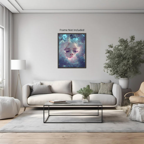 Posterizer 1 pcs-looking through the flowers-dainty art-Abstract & Modern Art-Gift for Men Women Teens-Living Room Bedroom Decor- unframed wall ar...