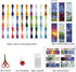 FREEBLOSS 6 Set Cross Stitch Bookmark Kit Scenery Pattern with 30 Colors Embroidery Floss DIY Bookmark Kit with Instruction Embroidery Kit for Beg...
