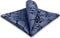 S&W SHLAX&WING Pocket Square for Men Space Blue with Light Steel Blue Patterned Floral for Suit...