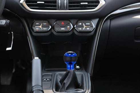5 Speed Leather Transmissions Shift Knob Shifting Lever Gear Stick Shifter Handle Fit Most Manual Cars Truck SUV Vehicle (Blue)...