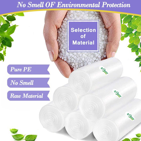 3 Gallon 80pcs+10pcs (Fit 3-3.2 Gal) Small Clear Trash BagsPlastic Strong Clear Garbage Bags,Bathroom Trash Can Bin Liners,Waste Basket Liner,Fit ...