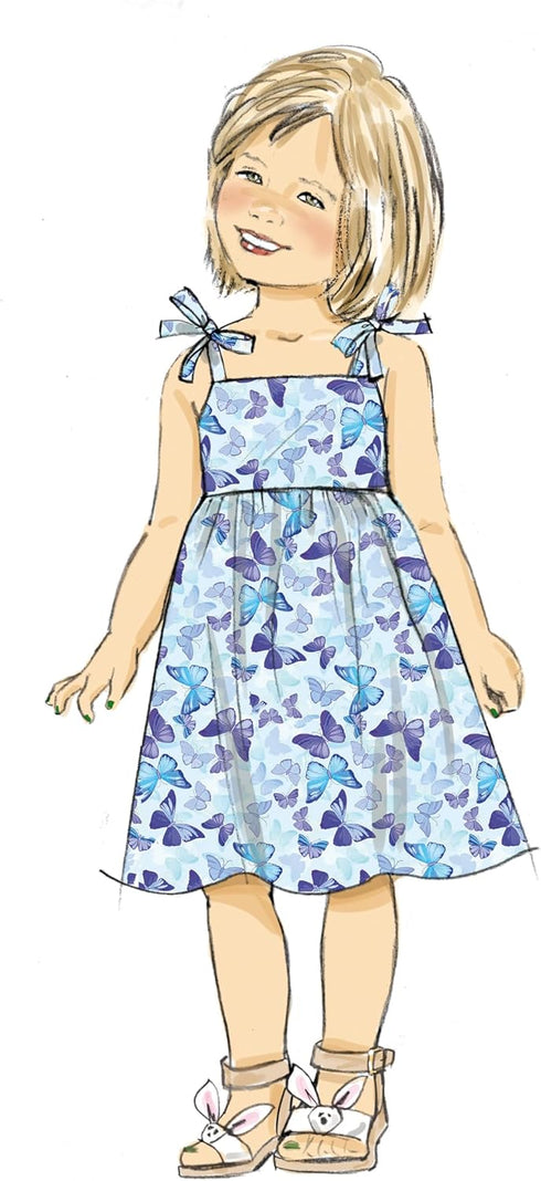 Butterick Children's Dresses, Tops, Shorts and Pants Sewing Pattern Kit, Design Code B6952, Sizes 3-4-5-6-7-8, Multicolor...