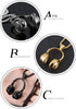 SAWADA Hip Hop Punk Style Stainless Steel Headphone Pendant Necklace DJ Music Chain Necklace Gold...