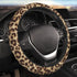 Leopard Print Steering Wheel Cover for Women Men, Universal 15 Inches Car Steering Wheel Protector Anti-Slip Sweat Absorption Car Accessories for ...