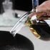 UPKOCH Healeved Clear Glass Olive Oil and Vinegar Dispenser Bottles Double Pourer Spout Stoppers for Cooking - 15.5 x 9.2 x 9.2cm (Round Shape)...