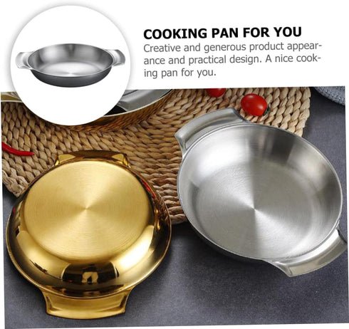 PRETYZOOM Stainless Steel Seafood Pot Double Handle Cooking Pan Cookware Non Stick Pan Casserole Pot Sturdy Cooking Pot Nonstick Frying Pan Campin...