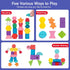 Montessori Wooden Lacing Beads Toys for 2 3 4 Year Old Toddler Kids, Sequencing & Stacking Block Toy with Storage Box, STEM Preschool Learning Toy...