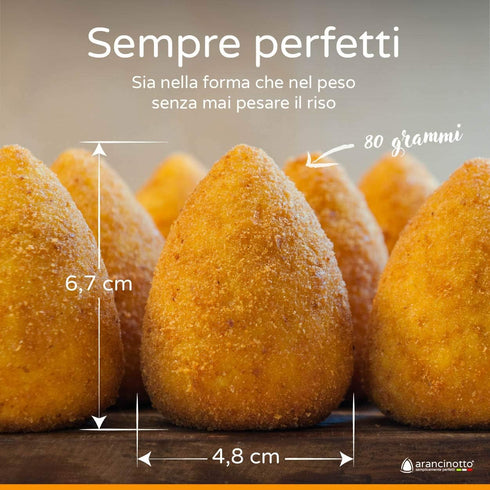 Arancinotto Arancini Maker - Original Made in Sicily (Pointed Shape - 80 Grams arancini)...