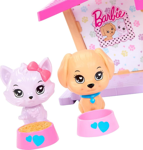 Barbie: My First Barbie Accessories, Story Starter Pet Care Pack with Dog House, Puppy & Cat, Toys for Little Kids, 13.5-inch Scale...
