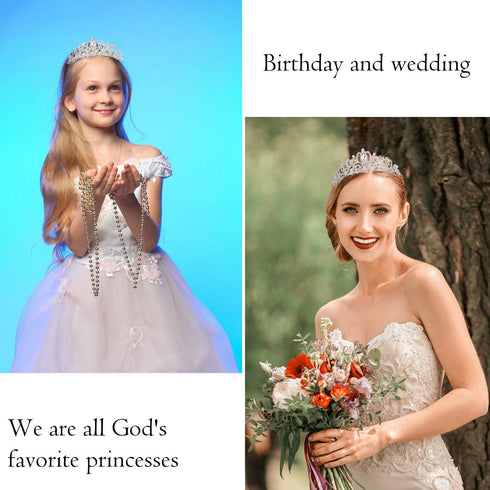 VELSCRUN Tiara for Women Silver, Happy Birthday Queen Tiara, Crown for Girls with Birthday Girl Sash, Crowns for Women with Rhinestone...