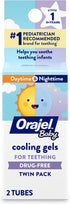 Orajel Baby Daytime & Nighttime Cooling Gels for Teething, Drug - Free, #1 Pediatrician Recommended Brand for Teething*, Two 0.18oz Tubes...