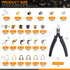 1501Pcs Crimp Beads Covers with Bead Crimping Pliers Tool Assortment Kit Brass Crimp Beads Tips Knot Covers Wire Guardians Fold Over Clamshell Cri...