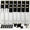 WERTIOO Hot Sauce Bottles 21-Pack 5oz Round Small Glass Bottles with Caps & Funnel - Reusable Mini Sauce Containers for Chili Oil, Vinegar, Gift F...