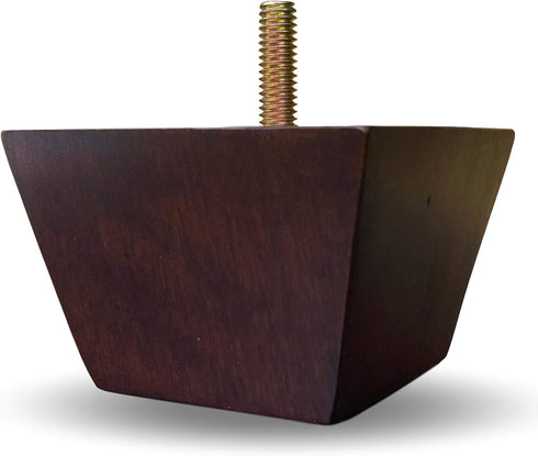 Elegent Upholstery 2" Solid Wood Small Tapered Pyramid Walnut Finish Sofa/Chair/Ottoman Wood Furniture Legs - Set of 4...