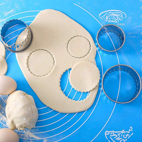 Cookie Cutters - Biscuit Cutters/Stainless Steel Dumpling Cutters/Cake Pastry Cutters/Cake Cookie Scone Cutters Molds stamps for Cooking Baking (3...