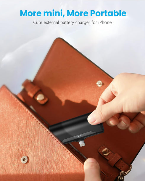 Small Portable Charger for iPhone 4800mAh Power Bank Ultra-Compact 15W Mini Battery Pack Battery Bank Charger Compatible with iPhone 14 Pro/13/12/...