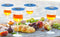Silicone Drink Topper Nautical Design - Set of 4 4" Cup Lids…...
