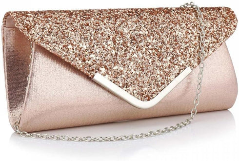 jessie Clutch Purse Evening Bag for Women Prom Glitter Sparkling Envelope Handbag for Wedding and Party...