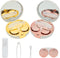 2 Pack Marble Contact Lens Case All-in-One Travel Contact container Soak Storage Kit(Rose Gold + Gold)...