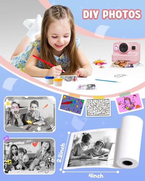 Dylanto Printing Paper, Printing Camera Refill Thermal Paper 10 Rolls, BPA Free...