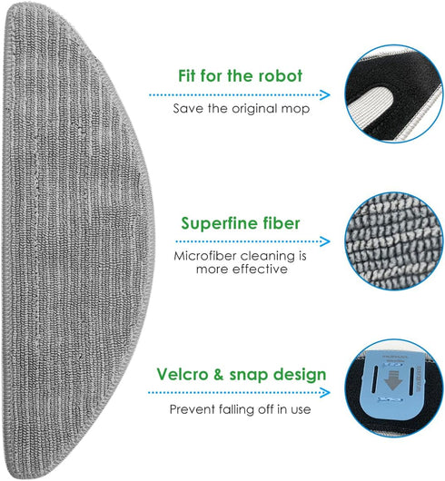 Vacuum Accessories Kit for Irobot iRobot Roomba Combo i5, i5+,j5, j5+ Robot Vacuum- 4 Mop Pads...