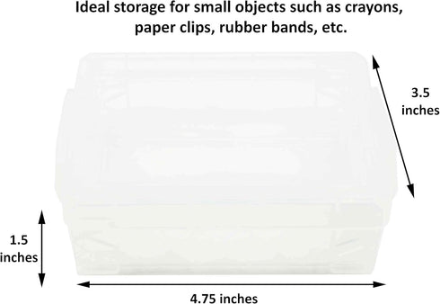 Advantus Crafts Storage Studios Super Stacker 6-Pack of Crayon Box 1.5 x 3.5 x 4.75 inches; Set Comes In Random Color Combinations of Blue, Clear,...