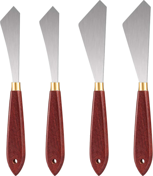 Painting Knife Set Painting Mixing Scraper Stainless Steel Palette Knife Painting Art Spatula with Wood Handle Art Painting Knife Tools for Oil Ca...