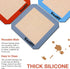 8 Inch Square Silicone Baking Mat, Set of 3 Silicone Cooking Mat for 8 Inch Cake Pan, Silicone Mat for Baking, Silicone Mat for Baking Sheet (Red,...