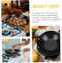 Stainless Steel Griddle Camping Pans Roasting Pan with Lid Cooking Stock Pot Japanese Soup Pots Wok Pan Stainless Steel Cookware Kitchen Gadget Ko...