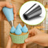 Suuker extra large piping tips set (F02 F06 9FT R22L), stainless steel round piping tip,large star square wide jumbo piping tips,eclair churro mer...
