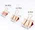 Binder Clips Paper Clamps, Assorted Sizes Set (Small, Medium, Large) for Office School and Home Supplies (Rose Gold)...