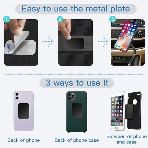 OWLKELA Mount Metal Plate for Phone Magnet Car Mount Holder Cradle with Adhesive, Universal Replacement Sticker Compatible with Magnetic Mounts - ...