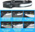 COSOOS LED Headlamp Rechargeable, Bright Head Lamp Flashlight, 1000 Lumen Headlight, Sensor Mode, 230° Illumination & Spot Light, 2.4oz Lightweigh...