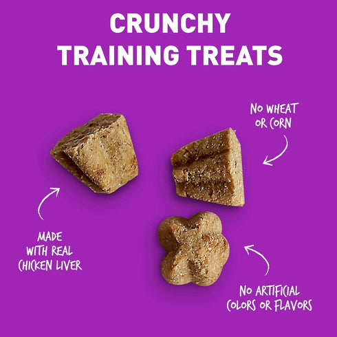 Cloud Star Tricky Trainers Crunchy Dog Training Treats 8 oz Pouch, Chicken Liver Flavor, Low Calorie Behavior Aid with 450 treats...
