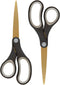 Westcott 55847 8-Inch Titanium-Bonded Scissors For Office and Home, Black/Gold, 2 Pack...