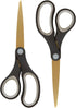 Westcott 55847 8-Inch Titanium-Bonded Scissors For Office and Home, Black/Gold, 2 Pack...