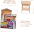 SAFIGLE Doll House Side Cabinet Miniature Bedside Table Miniature Bedside Cabinet Dollhouse Bookshelf an Fittings Doll House Furniture Nightstand ...