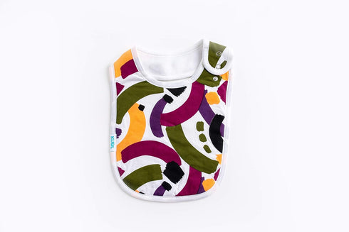 Baby Bib Large Toddler Burpy Absorbent Feeding Reflux Drool Teething Snap Button (Veggies)...
