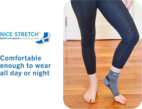 Brownmed Nice Stretch Plantar Fasciitis Sleeve - Compression Foot Sleeve for Arch & Heel Support- Small/Medium...