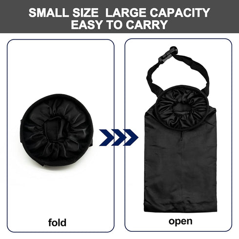 Car Trash Bag Car Trash Can Hanging Back Seat Car, Car Garbage Bag with Storage Pockets, Washable Eco-Friendly Car Garbage Can for Outdoor Traveli...