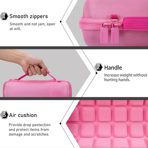 co2CREA Hard Travel Case Replacement for JBL Flip 6 FLIP 5 Waterproof Portable Bluetooth Speaker (Pink Case)...
